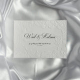 Luxe embossed tafelkaart voor je bruiloft met Arabische dua, productfoto 2 - Creations and More