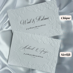 Luxe embossed tafelkaart voor je bruiloft met Arabische dua, productfoto 3 - Creations and More