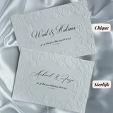 Luxe embossed tafelkaart voor je bruiloft met Arabische dua, productfoto 3 - Creations and More
