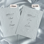Luxe embossed tafelkaart voor je bruiloft met Bismillah in kalligrafie, productfoto 3 - Creations and More
