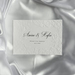 Luxe embossed tafelkaart voor je bruiloft, elegant en chique, productfoto 3 - Creations and More