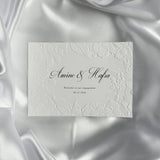 Luxe embossed tafelkaart voor je bruiloft, elegant en chique, productfoto 3 - Creations and More