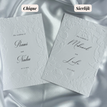 Luxe embossed tafelkaart voor je bruiloft, elegant en chique, productfoto 5 - Creations and More