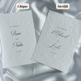 Luxe embossed tafelkaart voor je bruiloft, elegant en chique, productfoto 5 - Creations and More