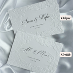 Luxe embossed tafelkaart voor je bruiloft, elegant en chique, productfoto 6 - Creations and More