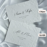Luxe embossed tafelkaart voor je bruiloft, elegant en chique, productfoto 6 - Creations and More
