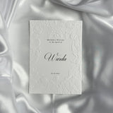 Luxe embossed tafelkaart voor henna / kına, klassiek met zwarte sierletters, productfoto 2 - Creations and More