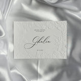 Luxe embossed tafelkaart voor henna / kına, klassiek met zwarte sierletters, productfoto 5 - Creations and More