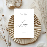 Tafelkaart Henna / Kina – Klassiek met Zwarte Sierletters