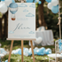 Welkomstbord babyshower luchtballon met olifant blauw - Creations and More